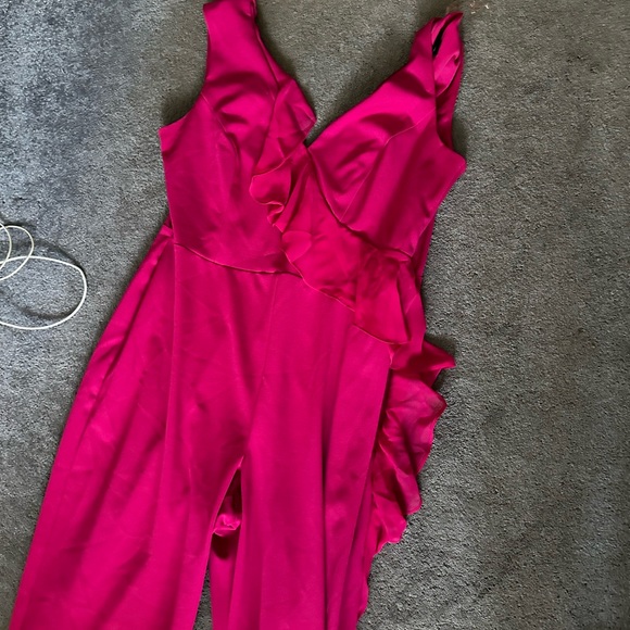 Pink Jumpsuit XL with ruffles - Picture 3 of 4